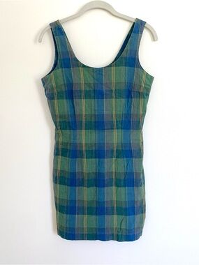 Vintage 1990s Gap Cotton Plaid Mini Dress